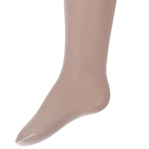 Babypanty ivoorkleur Creme met Hartjes - Ewers - Babymaat panty