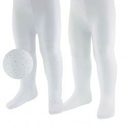 Babypanty's - 2-pack - Wit met zilveren glitterstipjes en Effen wit