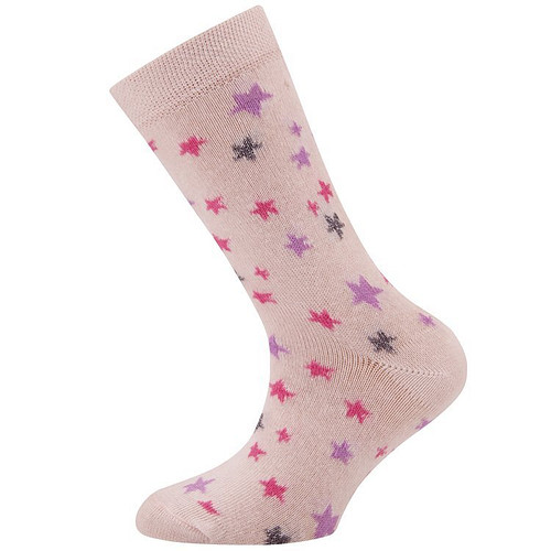 Meisjessok Roze met Sterren en Zilverdraad - Ewers