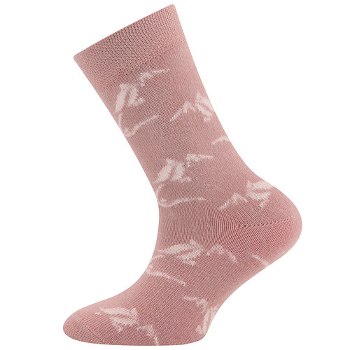 Kindersok Ewers Oudroze met Wit Patroon van Paardenhoofdjes