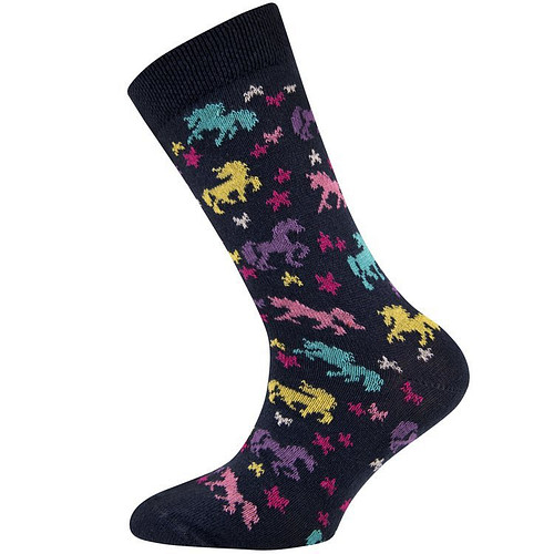 Meisjessok met Gekleurde Eenhoorns Donkerblauw - Ewers