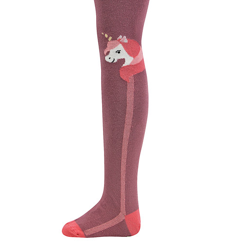 Maillot Ewers Kindermaat - Lila & Roze met Eenhoorn - Lurex roze/goudkleurige streep