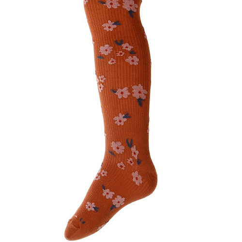 Maillot Oranjebruin/Toffee met Bloemetjes - Ewers
