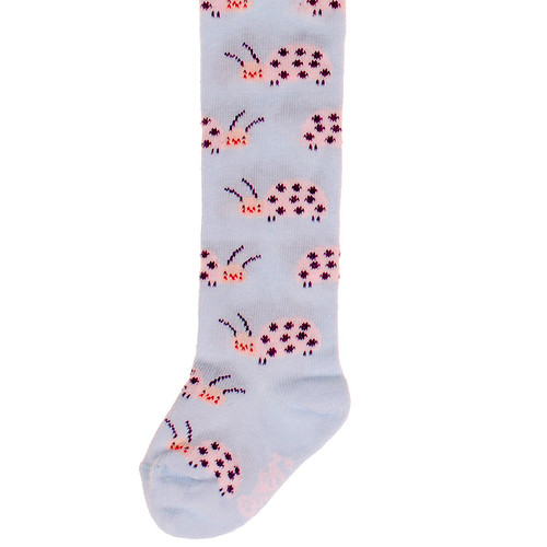 Maillot Babymaat Ewers - Lichtblauw met Vrolijke Lieveheersbeestjes in Roze/Zwart 