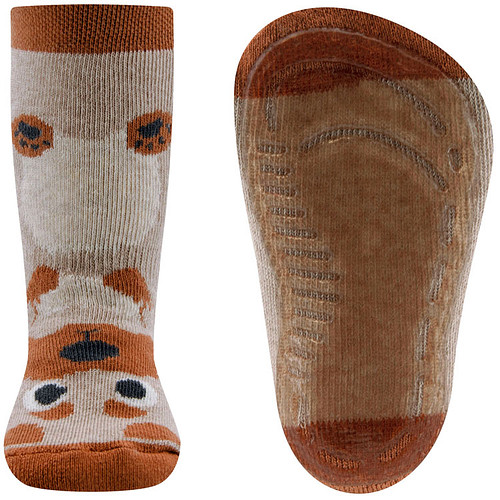 Antislipsok Ewers Hond op Rug - Beige met Bruin