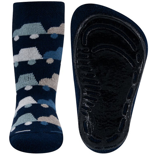 Antislipsok Donkerblauw met Auto's