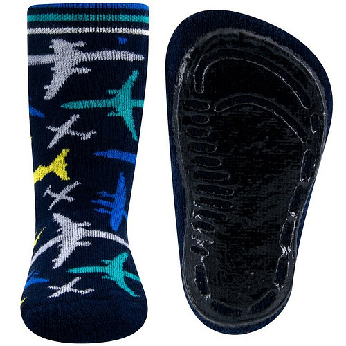 Antislipsok Donkerblauw met Vliegtuigen