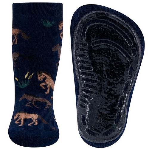 Antislipsokken Donkerblauw met Paarden