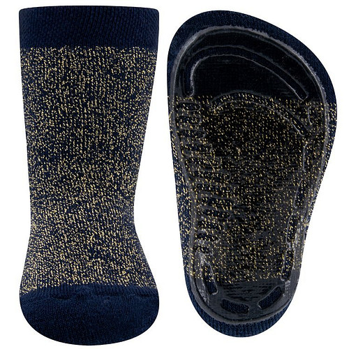 Antislipsokken Donkerblauw met Glittergaren
