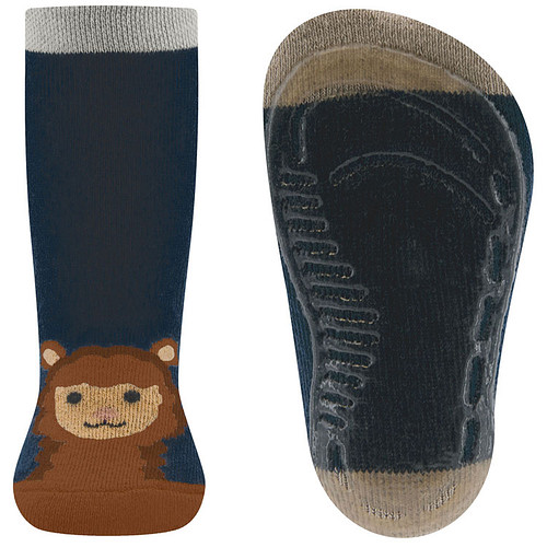 Antislipsok Ewers Alpaca Hoofd - Donkerblauw met Bruin & Beige