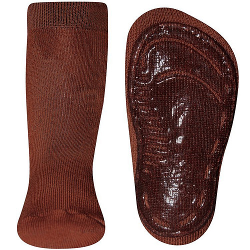Antislip sokken Effen Bruin