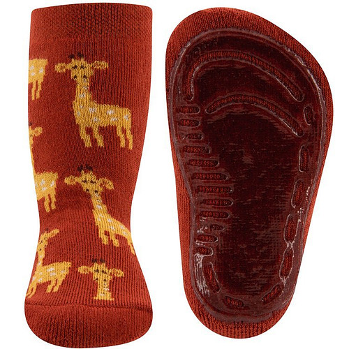 Antislipsloffen Oranje/Bruin met Giraffen