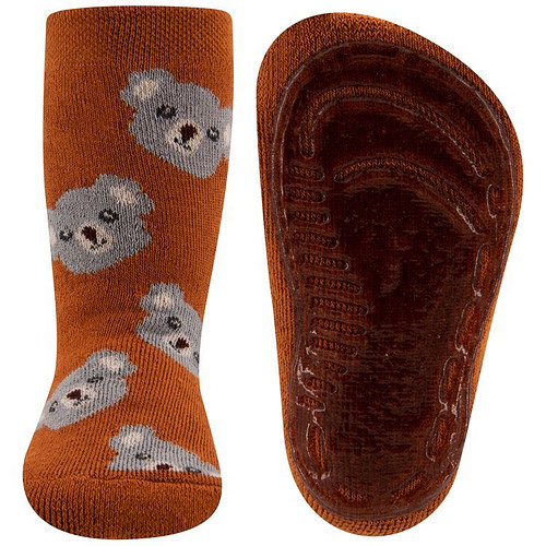 Antislipsloffen Oranjebruin met Koala's
