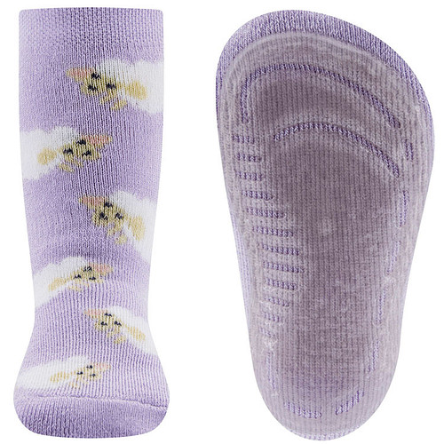 Antislipsok Ewers met Witte Schaapjes - Zacht Lila