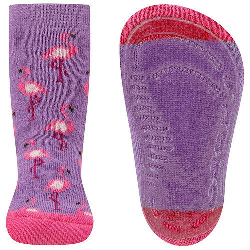 Antislipsok Ewers - Roze Flamingo's - Lilapaars & Roze - Grote Maten Volwassenen
