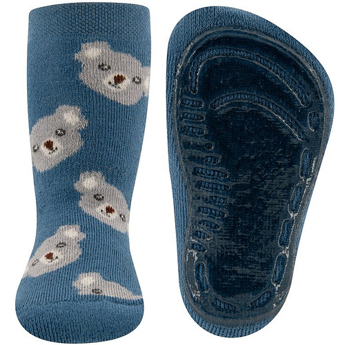 Antislipsloffen Staalblauw met Koala's