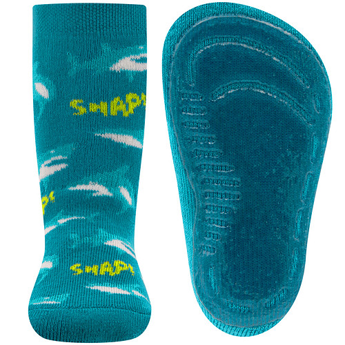 Antislipsok Ewers Aquablauw met Haaien en "Snap!"