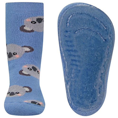 Antislipsok Ewers - Lichtblauw met Grijze Koala 