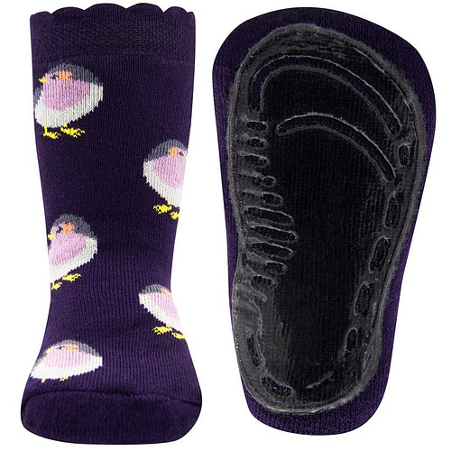 Antislipsok Paars met Vogeltjes - Ewers