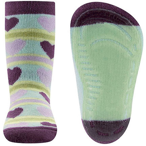 Antislipsok Ewers - Hartjes en Strepen Lila/Oudpaars/Lichtblauw