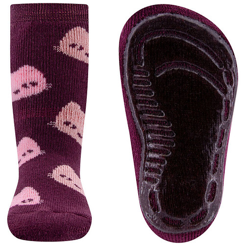 Antislipsok Ewers Roze Poezenhoofden - Pruimpaars