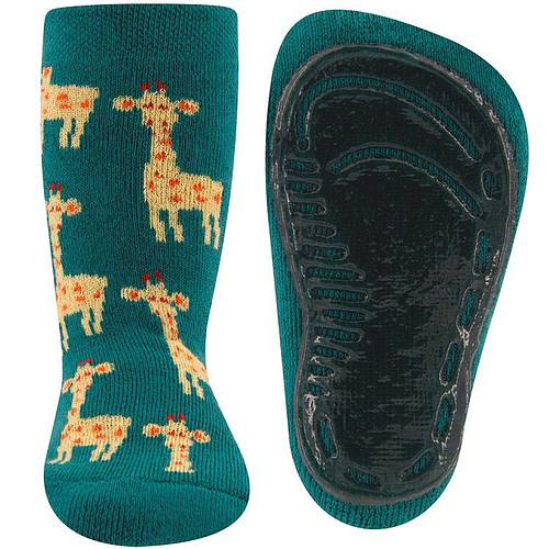 Antislipsloffen Zeegroen met Giraffen