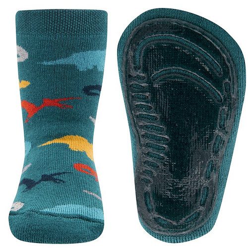 Antislipsok Zeegroen met Gekleurde Dinosaurussen - Ewers