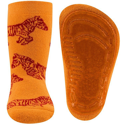 Antislipsok Donkergeel met Zebra's