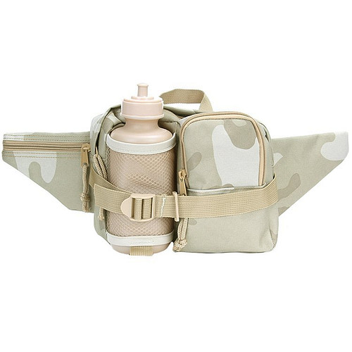 Heuptas/Wandelgordel met Veldfles - Camouflage 3 kleuren Desert