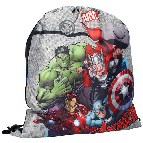 Gymtas/Trekkoordtas - Avengers Hulk/Thor/Iron Man/Capt. America - Marvel - Grijs - 44x37cm