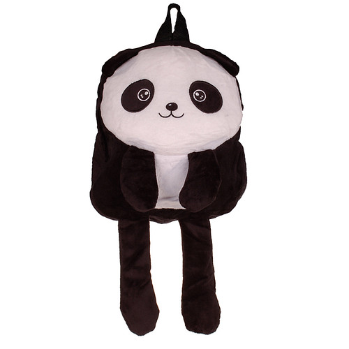 Rugzak - Pluche Panda - Zwart & Wit - 27x22cm
