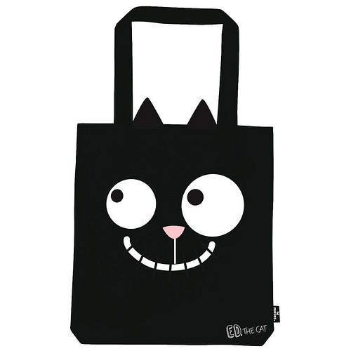 Katoenen tas zwart - Ed the Cat