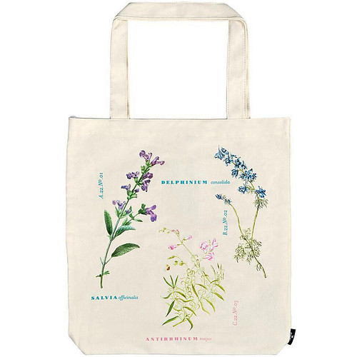 Tas - Verschillende Kruiden/Bloemen - Biologisch Katoen - 39x42cm