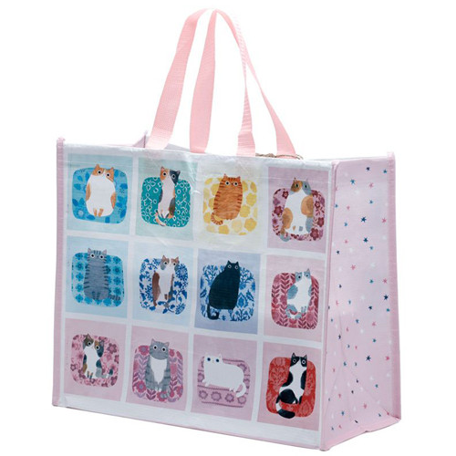 Shopper Boodschappentas Cats Planet - Poezen - Originele Licentie - Duurzaam Herbruikbaar RPET - 33x40x17cm