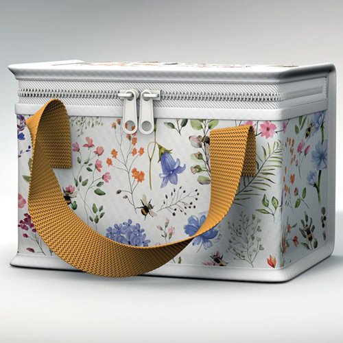 Koeltas/Lunchtas Diverse Bloemen met Bijen - The Nectar Meadows - Originele Licentie - Duurzaam Herbruikbaar RPET - 16x20x13cm