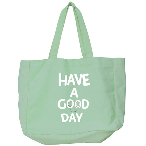 Grote tas - Have A Good Day - Biologisch Katoen - 48x14x42cm