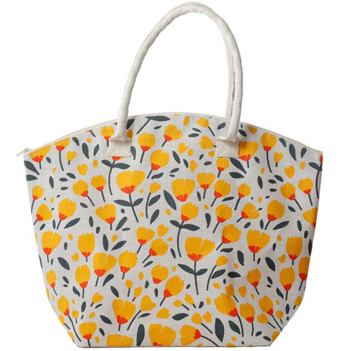 Strandtas/Boodschappentas Jute - Boterbloem Pick of the Bunch - Originele Licentie - Duurzaam Herbruikbaar - 41<62cm+Handvat>x54x16cm