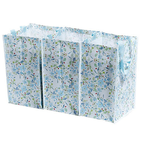 Recycletassen set van 3 Lavendel Julie Dodsworth - Wit - 45x25x29cm