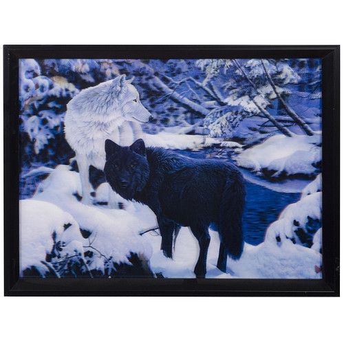 3-d schilderij wolf