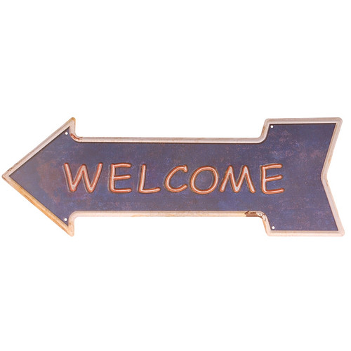 Metalen pijl - welcome