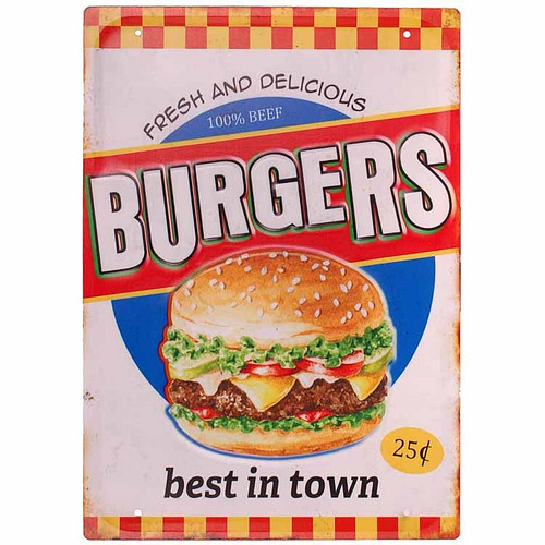 Metalen plaat - Burgers, best in town