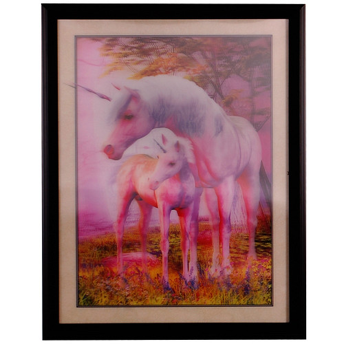 3-d schilderij Eenhoorn met veulen