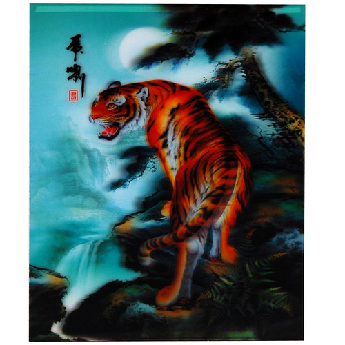 3-d poster tijger