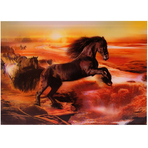 3-d poster paard