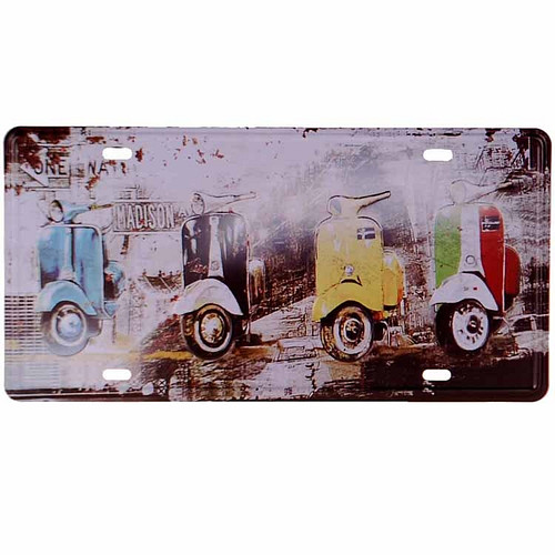  Amerikaans nummerbord - Vespa's