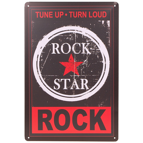 Metalen plaatje - Rock Star