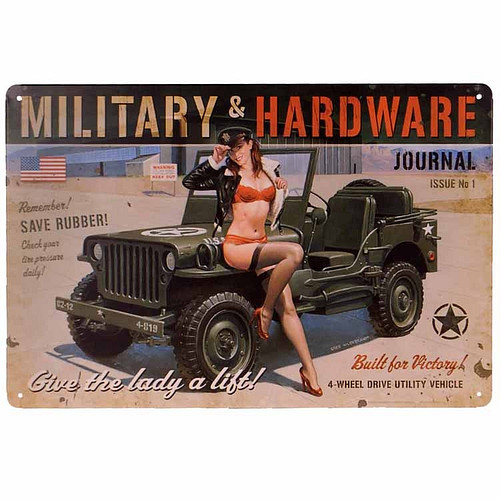 Metalen plaatje - Willy Jeep - Military&Hardware