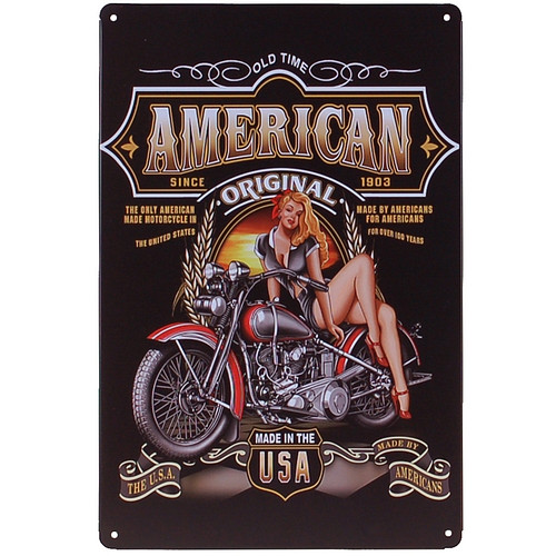 Metalen plaatje - Motor American Original