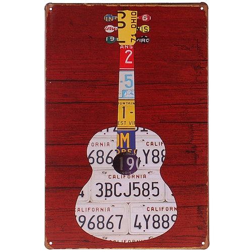 Metalen plaatje - Gitaar