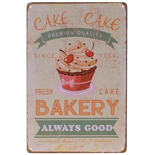 Metalen plaatje - Cake Bakery